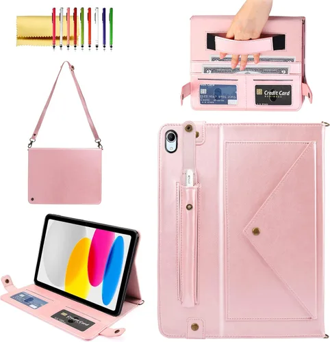 Vista 134 de Funda tipo bolso para iPad mini de 5ª/4ª/3ª/2ª/1ª generación de 7.9 pulgadas, Techcircle funda ligera tipo folio con soporte bandolera con billetera