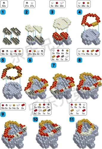 Vista 8 de Bloques apilables de Navidad compatibles con Lego, Navidad, Papá Noel, juego de microbloques de construcción, caja de regalo de Año Nuevo, regalos