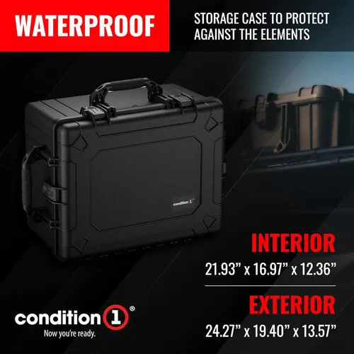 Vista 2 de Condition 1 Estuche rígido protector impermeable resistente grande de 25 pulgadas, Modelo 024, Caja de almacenamiento portátil con espuma