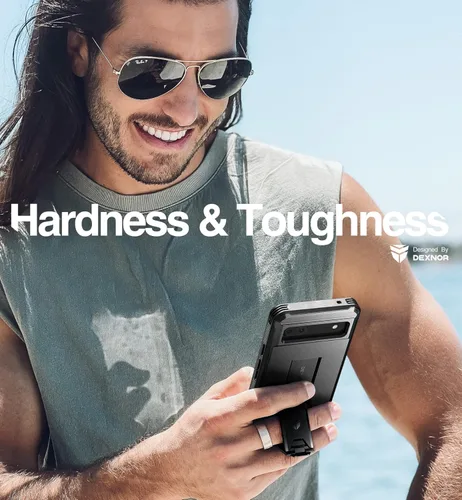 Vista 5 de Dexnor Funda de cuerpo completo para Google Pixel 6A, [protector de pantalla y soporte integrados] resistente protección de grado militar a prueba