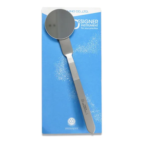 Vista 6 de Osung Espejo de boca redondo grande de superficie frontal dental, instrumento de diagnóstico, DMEM - 1.693 in.