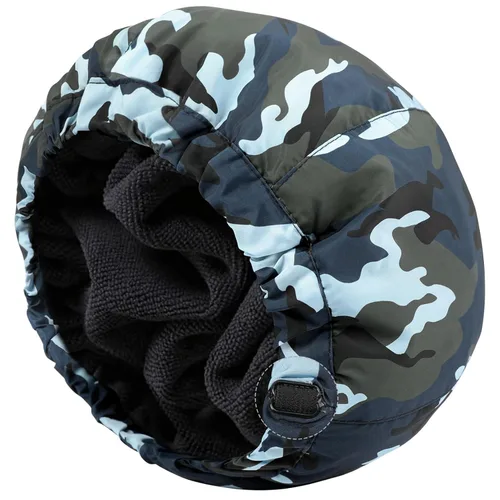 Vista 9 de Gorro de ducha para hombre, gorro de baño negro, reversible, con forro de rizo, grande, impermeable, ajustable, banda elástica, dobladillo elástico