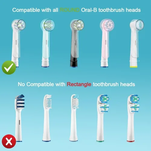 Vista 3 de HSYTEK Paquete de 6 fundas para cepillos de dientes compatibles con cabezales de cepillo de repuesto Oral-B Braun, apto para cuidado de encías