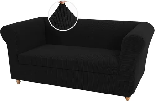 Vista 14 de UNBBRRL Funda de sofá Chesterfield de jacquard elástico, fundas de cojín gruesas para sofá, protector de muebles para sala de estar