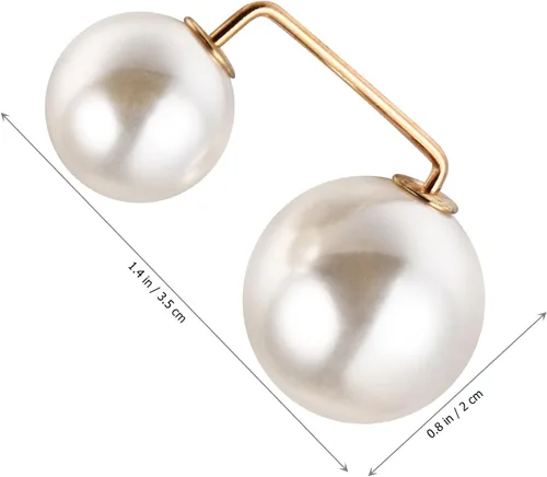 Vista 6 de COHEALI Broche de perlas artificiales, 6 piezas, broches de seguridad antiexposición para el cuello, broches de seguridad para suéter, chal, broches