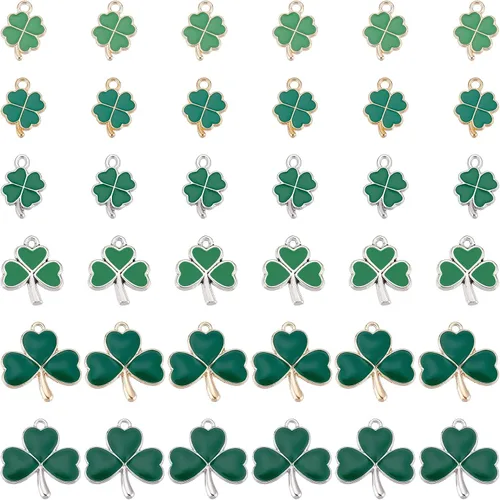 Vista 10 de SUNNYCLUE Dijes del Día de San Patricio, Aleación, esmalte, Sin piedra preciosa