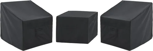 Vista 9 de Loriano Juego de fundas para muebles de patio, 3 piezas, impermeables, 600D resistentes al agua, juego de fundas para muebles de césped