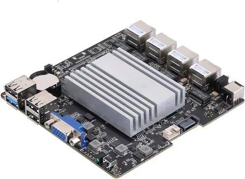 Vista 5 de Qotom Mini PC Q190G4U-S02 de 4 LAN con 4 GB de RAM 128 GB SSD, procesador Intel Celeron J1900, Quad Core 2.0 GHz, x86 Mini PC sin ventilador