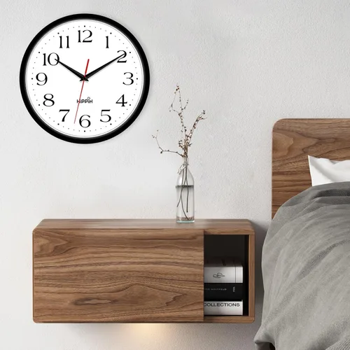 Vista 5 de HIPPIH Pack de 2 Relojes de Pared Silenciosos, de 12 Pulgadas, Sin Tictac, Digitales, de Barrido Silencioso, Decorativos, Funcionan