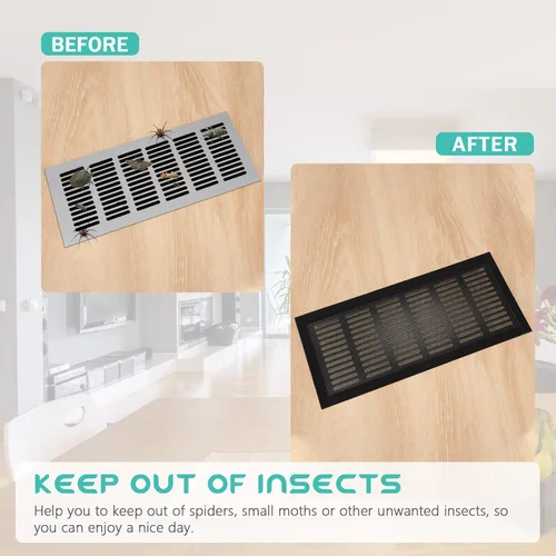 Vista 6 de Shappy Cubiertas magnéticas de ventilación de suelo, pantalla de ventilación de aire, trampa magnética para registro de piso, cubiertas de malla