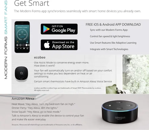 Vista 7 de Axis Smart - Ventilador de techo empotrado de 3 aspas para interiores y exteriores, 52 pulgadas, bronce con kit de luz LED de 3000 K y control