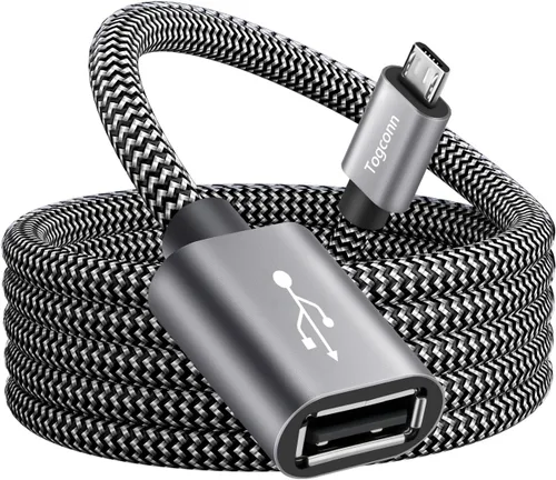 Vista 8 de Adaptador USB-C a USB 3.1 (Paquete de 2), Cable OTG tipo C trenzado de nylon USB C macho a USB A 3.0 hembra para iPhone 15, iPhone 15 ProMax