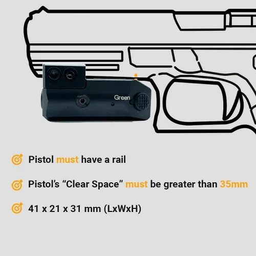 Vista 4 de HiLight Tactical Performance Series Dual Laser Blue, Green, Purple, Red - Rechargeable - Hard Anodized Aluminum - Handheld/Rail Mount Light & Dual