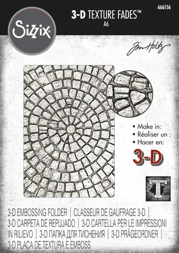 Vista 2 de Sizzix La textura 3D se desvanece carpeta de grabación en relieve de Tim Holtz - Mosaic