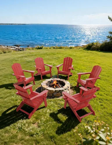 Vista 40 de Silla Adirondack Plegable, Sillas Adirondack de Plástico con Textura de Madera con 2 Portavasos, Silla para Hoguera de HDPE Resistente a