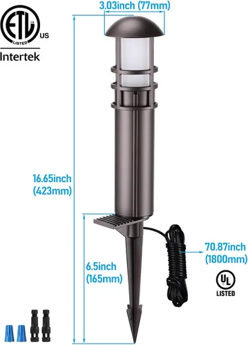 Vista 8 de LEONLITE Paquete de 12 Luces de Sendero Paisajístico de Bajo Voltaje 5CCT de 3W Iluminación Paisajística 12-24V Luces LED de Poste de Sendero
