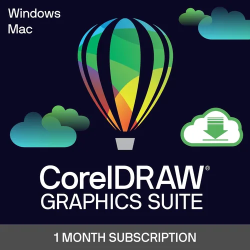 Corel DRAW Graphics Suite | Suscripción de 1 mes | Software de diseño gráfico para profesionales | Ilustración vectorial, diseño y edición de