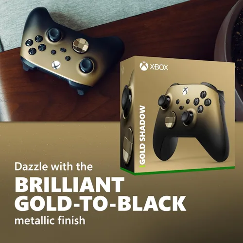 Vista 6 de Xbox Special Edition Wireless Gaming Controller Gold Shadow Xbox Series XS, Xbox One, Windows PC, Android, and iOS