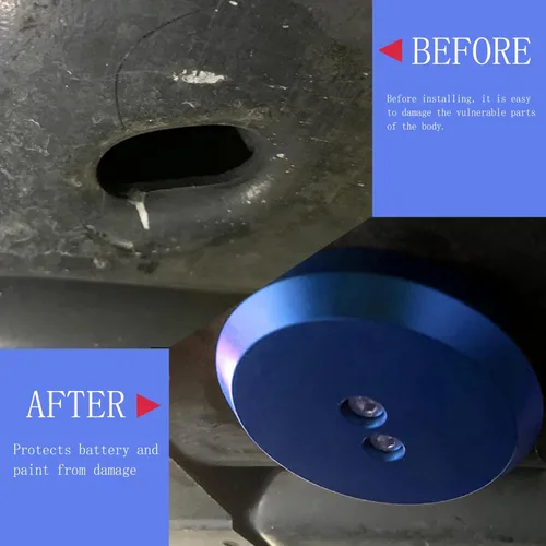 Vista 5 de Jack Pad Adaptador Billet anodizado para Corvette C7/C6 perno en Jack Points Aluminio Floor Jack 4pcs (azul)