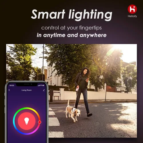 Vista 2 de BR30 - Bombillas LED WiFi inteligentes, cambio multicolor RGBCW, blanco cálido a frío, regulable, compatible con Alexa y Google Home (sin hub)