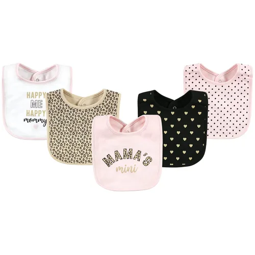 Vista 71 de Hudson Baby Baberos unisex de algodón para bebé, nube rosa, talla única (paquete de 2)