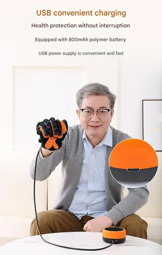 Vista 8 de Rehabilitation Robot Gloves for Hand Function Training, Rechargeable Robotic Hand Glove for Stroke Rehab, 5 Workout Modes, Strength Adjustable