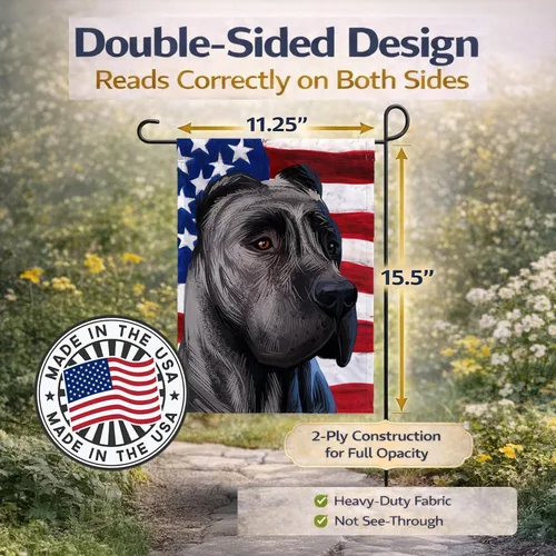 Vista 5 de Caroline's Treasures CK6382GF Affenpinscher - Bandera estadounidense tamaño jardín, tamaño de jardín, multicolor Bandera estadounidense Affenpinscher