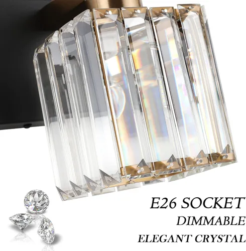 Vista 7 de Aipsun Lámpara de Tocador Moderna para Baño Accesorios de Iluminación 5 Luces Lámpara de Tocador de Baño de Cristal (Excluye Bombilla)