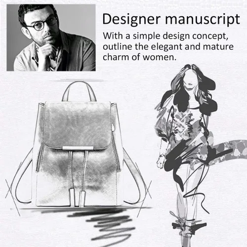 Vista 6 de Pahajim - Mochila de cuero sintético con zíper, casual, a la moda, para mujer
