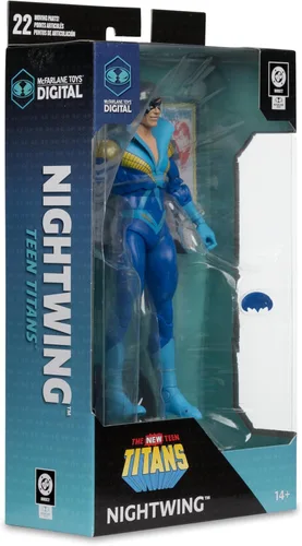 Vista 8 de McFarlane Toys - DC Direct Nightwing (Teen Titans) Figura de acción de 7 pulgadas con coleccionable digital