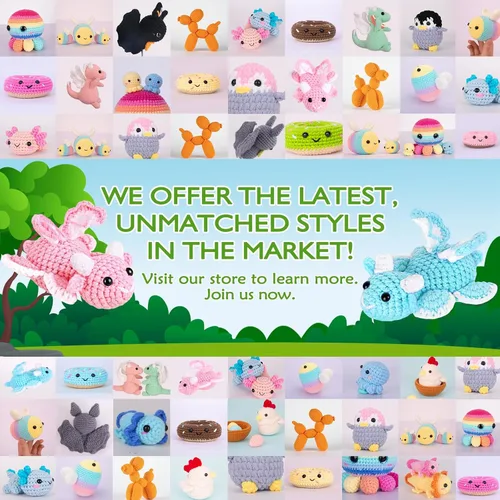 Vista 48 de Crochet Kit for Beginners, Beginner Crochet Kit for Adults with Step-by-Step Video Tutorials, DIY Crochet Animal Kits Kids Knitting Supplies