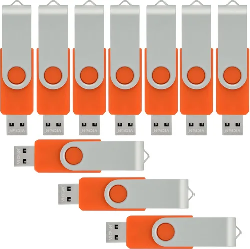 Vista 14 de VICFüN 10pcs 8GB USB Flash Drive 8G Color Azul USB 2.0 Flash Memory Stick Plegable Pulgar Stick