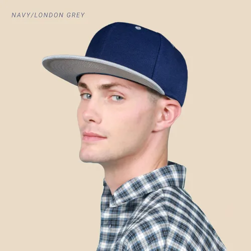 Vista 5 de CHOK.LIDS Gorra de béisbol clásica con visera plana con visera ajustable en blanco de ala superior alta, estilo de color de moda, tono liso