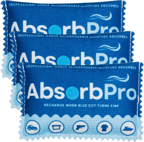 Vista 11 de Absorb Pro Bolsa deshumidificadora recargable, paquete de 1 unidad, 3.53 oz (3.53 oz), absorbentes de humedad reutilizables, paquetes de gel