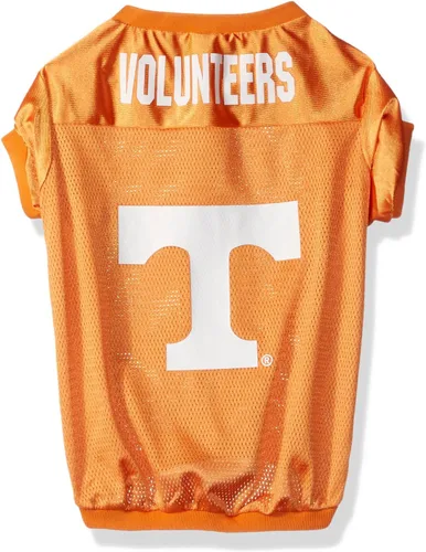 Vista 29 de NCAA TEXAS LONGHORNS - Camiseta de fútbol para perro, talla L, color granate y blanco, a rayas