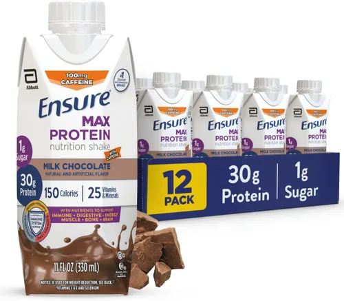 Vista 13 de Ensure Max Protein - Batido de proteína sabor a pastel de cumpleaños Listo para beber 30 gramos de proteína para la salud muscular 1 gramo
