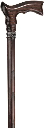 Vista 5 de Bastón ergonómico personalizado para hombres y mujeres, elegante bastón de madera de roble con grabado