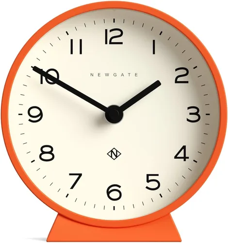Vista 16 de NEWGATE® M Mantel Echo - Reloj de escritorio Diseño redondo moderno Gris elegante Números fáciles de leer Estilo contemporáneo