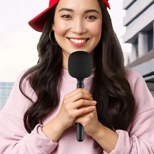 Vista 5 de Soporte de micrófono para DJI/Hollyland/Rode/Movo Soporte de micrófono inalámbrico de mano, paquete de 2