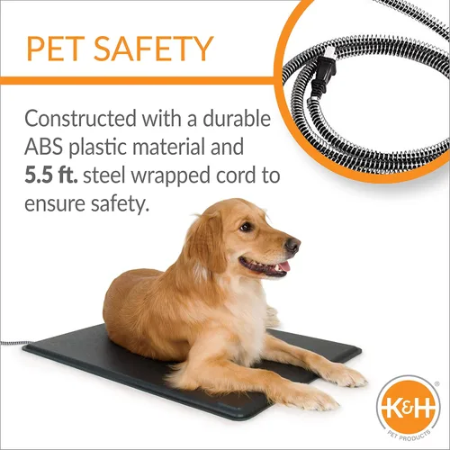 Vista 3 de K&H Pet Products Lectro-Kennel - Almohadilla térmica para perros al aire libre, de plástico ABS rígido y duradero, impermeable, para casas de perros