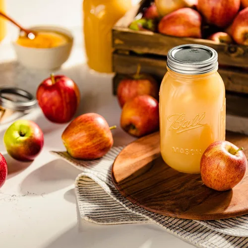 Vista 3 de Ball Tapas para tarros de vidrio Mason de boca regular (24 unidades), color plateado