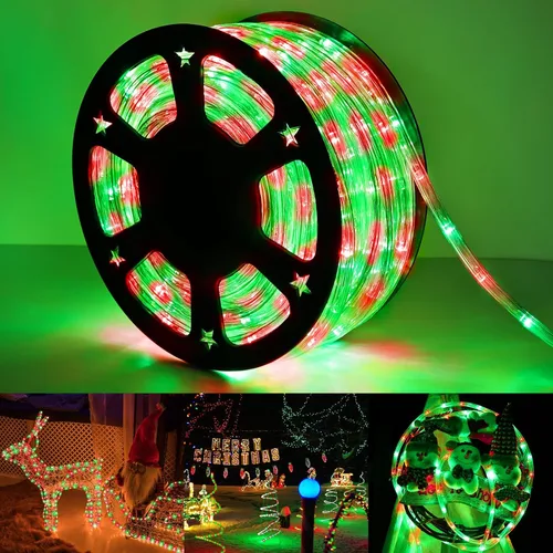Vista 14 de Serie de luces LED de 50 pies con 360 luces LED, tubo flexible conectable con 8 modos, iluminación LED a prueba de agua para interiores y Azul