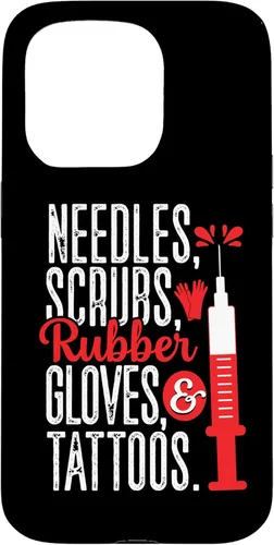 Vista 14 de Needles Scrubs Gloves Tattoos Phlebotomist Phlebotomy Tech Case for iPhone 16