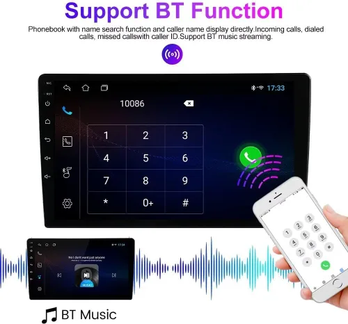 Vista 5 de Radio estéreo Android 13 para coche para Hyundai Sonata NF 2004-2008, Biorunn 9 pulgadas GPS inalámbrico con cable Car-Play Android Auto IPS