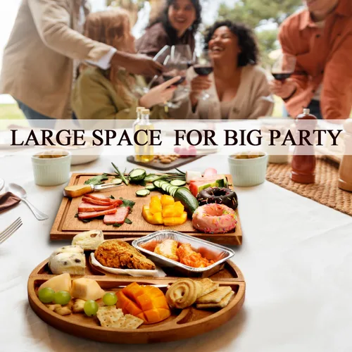 Vista 7 de Juego de regalo de tablero de charcutería de madera maciza de alta calidad, tablero magnético extra grande para quesos bandeja de madera, plato