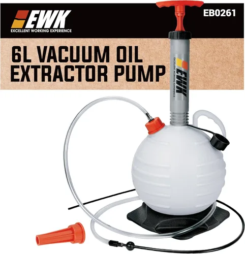 EWK Bomba extractora de aceite al vacío de 6 litros, extractor de líquido portátil, bomba de cambio de aceite para automoción, barco marino, moto