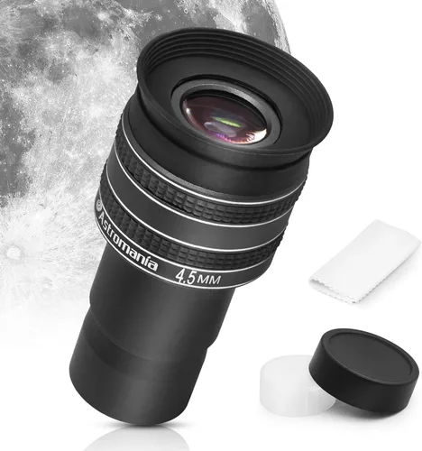 Vista 10 de Ocular de Telescopio Astromania 2.5mm, Ocular de Campo Aparente de Ángulo Amplio de 58 Grados Planetario para Telescopio de Astronomía de 1.25