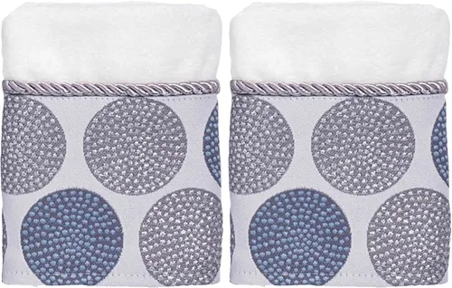 Vista 11 de Avanti Linens - Toalla de mano, toalla de algodón suave y absorbente (colección de círculos punteados, mineral)