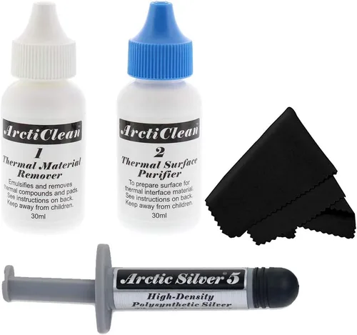 Vista 9 de Arctic Silver 5 - Pasta de compuesto de enfriamiento térmico de 0.12 oz de plata polisintética de alta densidad (AS5 3.5G con herramienta)