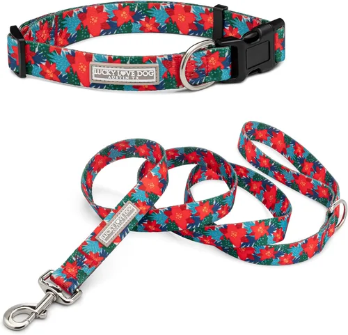 Vista 35 de Lucky Love Dog - Collar de perro ajustable con hebilla de fácil clic para pequeños a grandes, duradero y cómodo para perros machos y hembras, collar